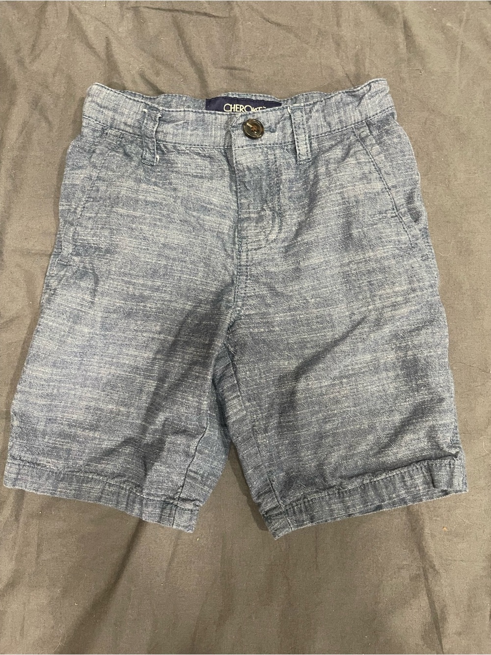 Cherokee Light Blue Textured Kids Shorts